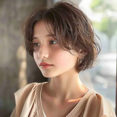 Cute Short Haircut for an Asian Girl