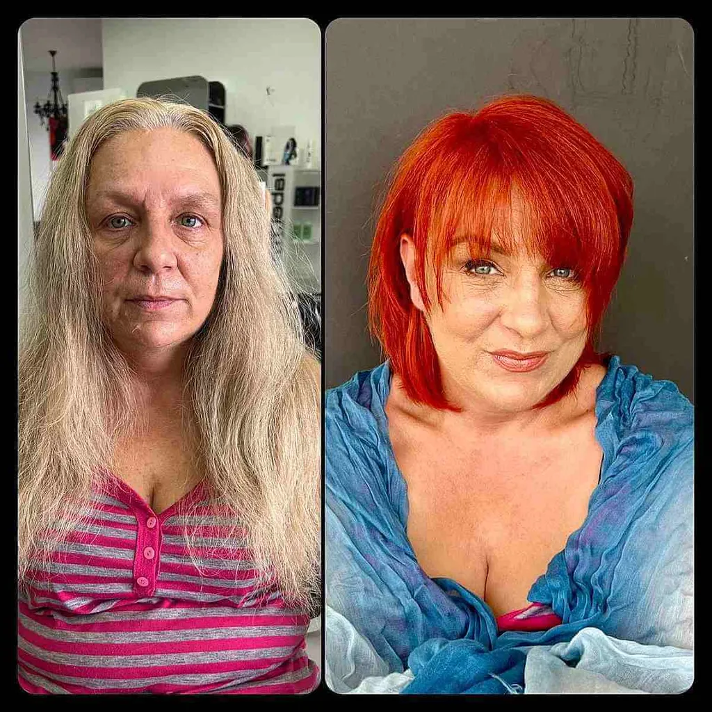 Kort dristig og levende rød Bob' title=