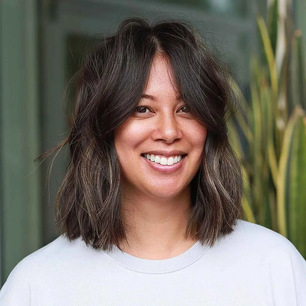 Long Bob for tykkere hår' title=