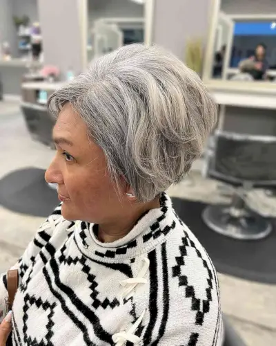 Wavy Feathered Bob at Ear-Length