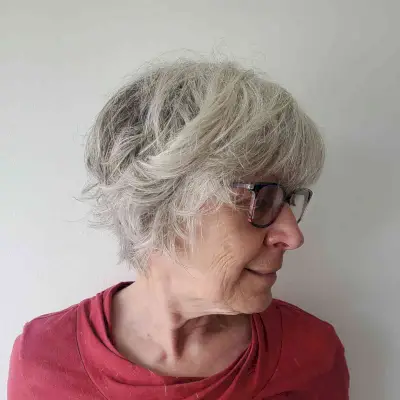 Short Textured Bixie Cut for Women Over 60