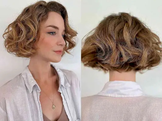 Short Thick Wavy Bob Fluffy Cut