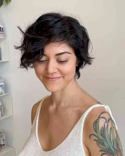 Fluffy Ear-Length Effortless Pixie Cut