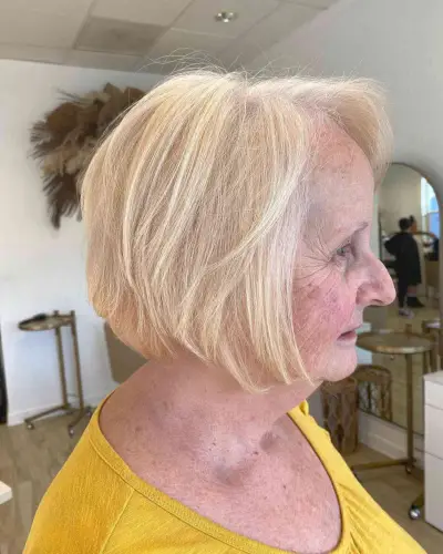 Short Layered Low-Maintenance Bob for Women Over 70