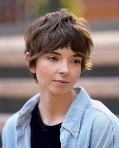 Short Crop with Bardot Bangs