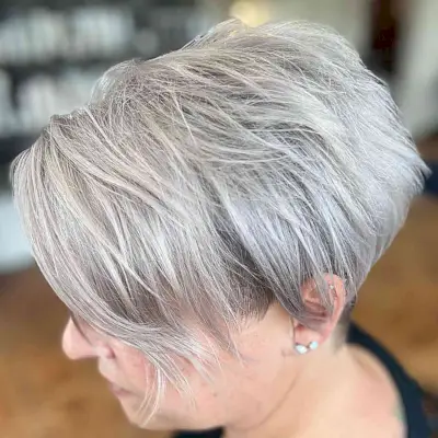 Messy Long Pixie with Hidden Undercut for Fuller Faces