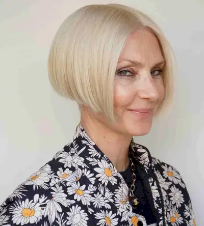 Jaw-Length Angled Bob for Straight Hair