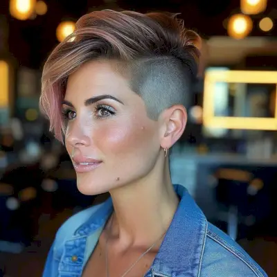 Versatile Undercut Pixie Short Hairstyle for Long Faces