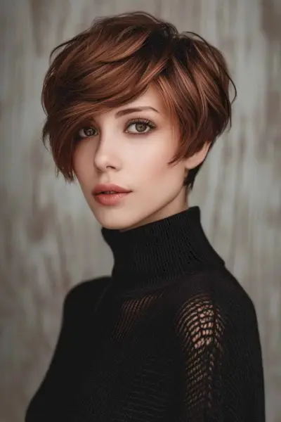 Short Hairstyle with Curls for Long Faces