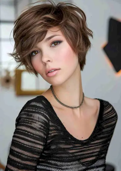 Hairstyle for Long Faces with Texture