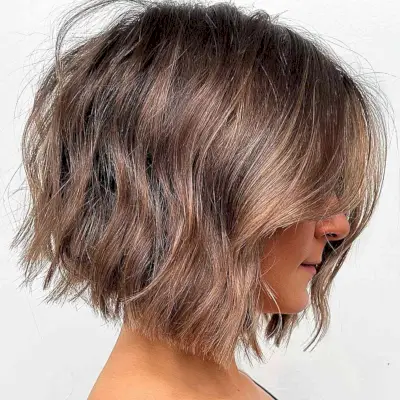 Short A-Line Choppy Bob for Fine Hair