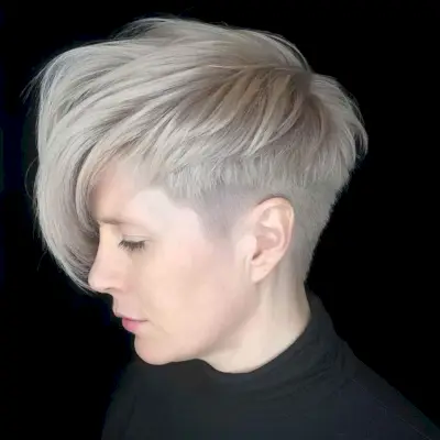 Short choppy crop haircut