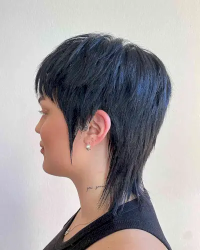 Edgy Mullet-Inspired Choppy Cut for Short Hair
