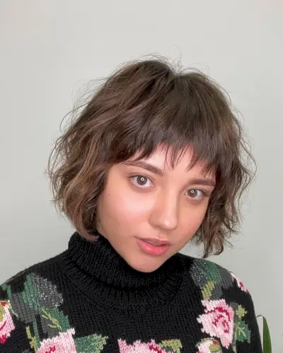 Tousled Bob Cut with Light Bangs