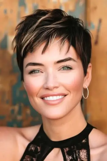Piecey Choppy Pixie kort frisure.