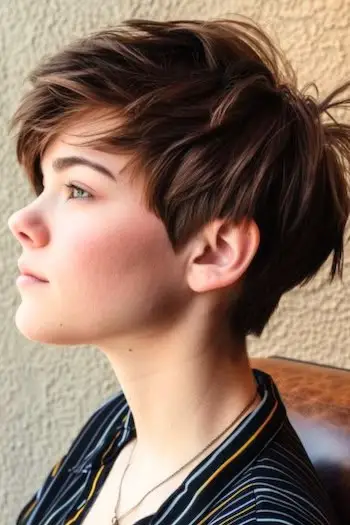 Choppy Textured Pixie Short Frisure.