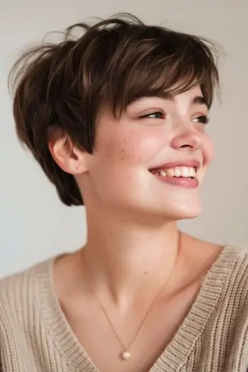 Tunsoare scurtă stratificată Pixie Texturat Piecey.