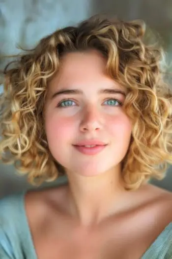 Bucle în straturi Tunsoare scurtă în straturi.