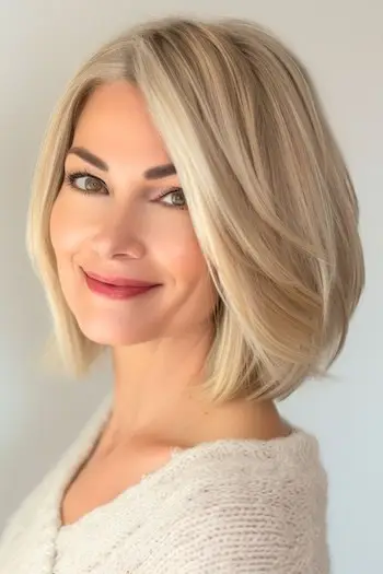 Layered Bob Straight Frisure.