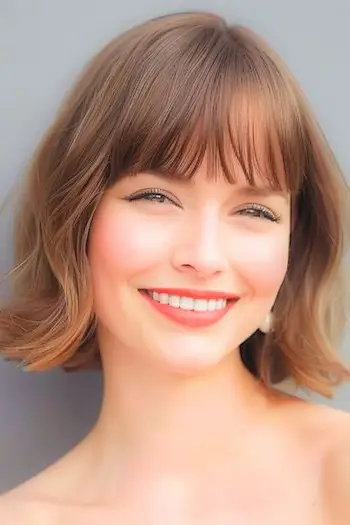 Bob med flippede ender lige frisure.