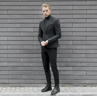 Stivali da combattimento sartoriali da uomo di moda militare