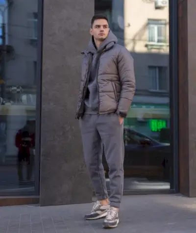 Koldt vejr Aktivt Sporty Outfit Mænd