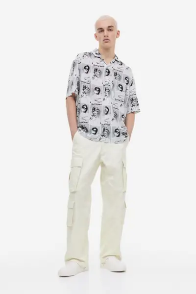 Nohavice H&M Relaxed Fit Cargo