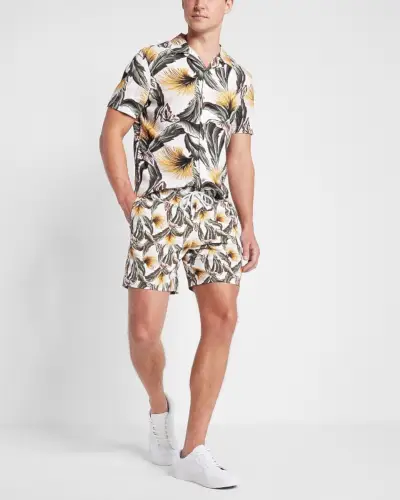 Expresná pánska súprava na plávanie s tropickou potlačou