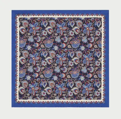 Canali blauwe paisley zijden pochet
