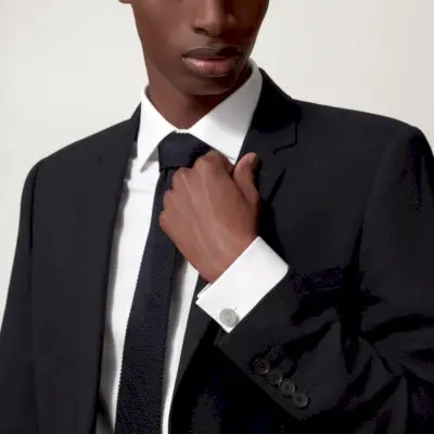 Boutons de manchette avec logo Double C de Cartier Motif Rayon de Soleil