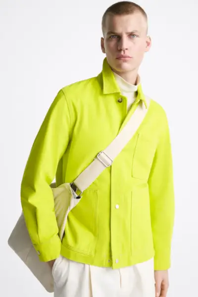 Zara limegrønn lommejakke