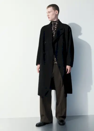 COS Pull à Col Roulé Jacquard Plume Homme