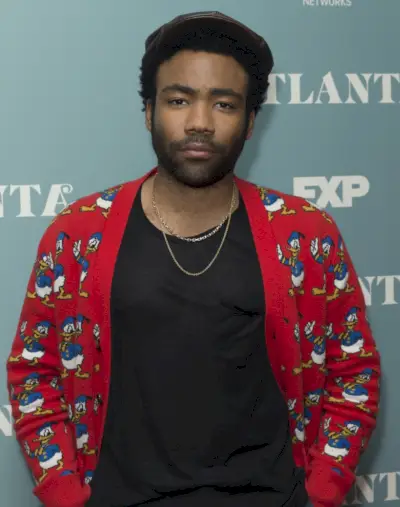 Hipster Style Hommes Donald Glover Donald Duck Cardigan Rouge 2017