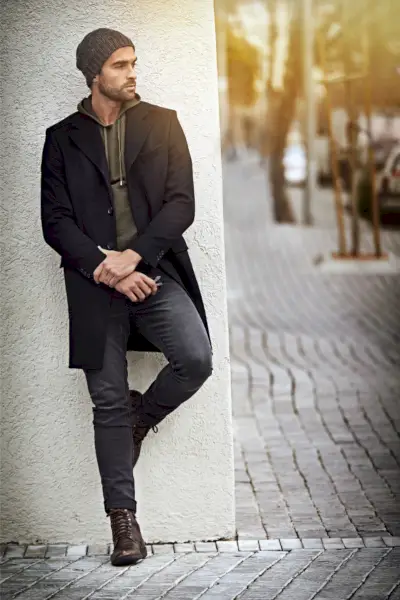 Bonnet de manteau pour hommes de style hipster