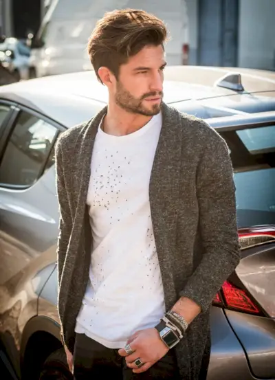 Cardigan pour hommes de style hipster