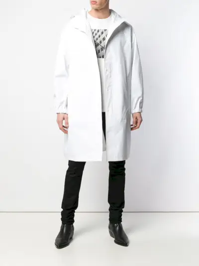 Helmut Lang ミッドレングス トレンチコート ホワイト 0