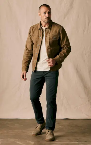 Biker Outfit Men Leather Cafe Racer Jacket