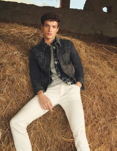 Hvide bukser Outfit Suit Denimjakke