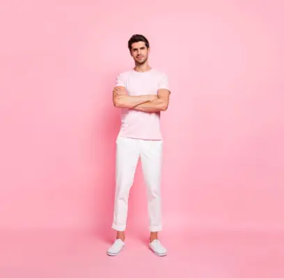 Hvide bukser Outfit Pastel T-Shirt