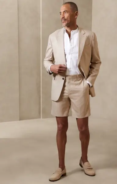 남성 반바지 복장 바나나 리퍼블릭 짧은 정장