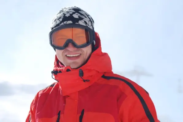 Snowboard Ski Outfit Färg Röd Man