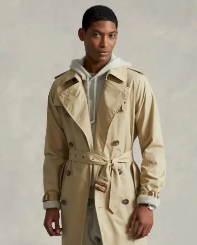 폴로 랄프 로렌 스트레치 코튼 트렌치코트