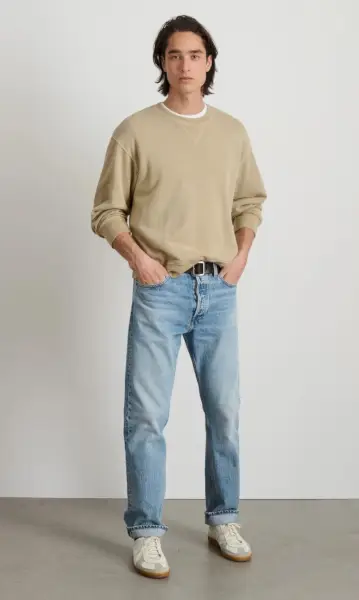 Casual outfit flanellskjorta tröja jeans