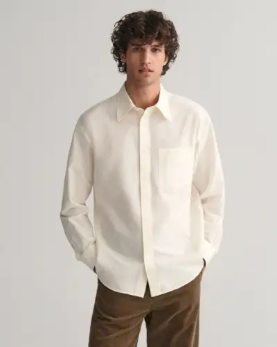 GANT Relaxed Fit Cotton Silk Shirt Herr