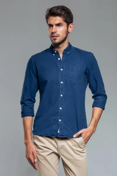 Smart Casual Dress Code Heren Denim Overhemdchino's