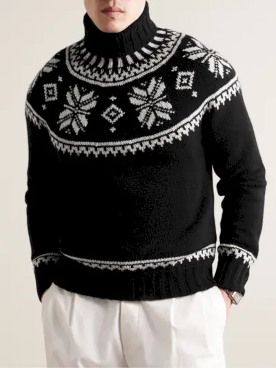 Ralph Lauren Purple Label Fair Isle kasjmier coltrui heren Mr Porter
