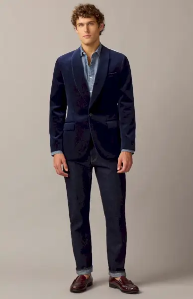 J.Crew Ludlow slim-fit fluwelen smokingjasje met sjaalkraag heren