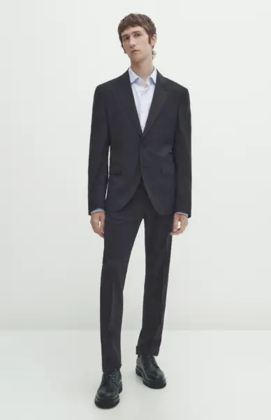 Massimo Dutti grijs pak van wolmix