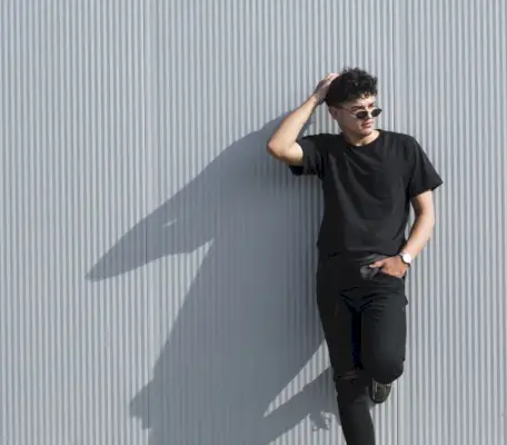 Črne poletne obleke Moške kavbojke