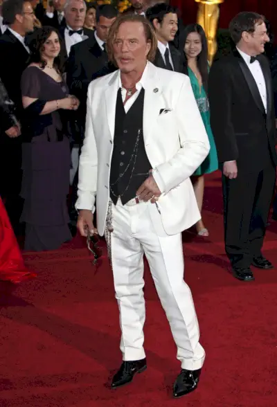 Mickey Rourke Traje Blanco Hombre